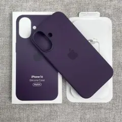 「新品未使用」iPhone 16 シリコンケース パープル MagSafe対応