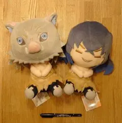 【0315】鬼滅の刃 でっかいぽふっとぬいぐるみ  嘴平伊之助 セット