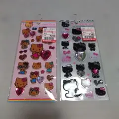 まとめ売り(２点セット)☆HELLO KITTY☆キラキララインストーンシール