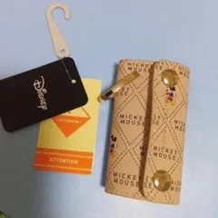 ミッキーマウス キーケース ベージュ レトロ アベイル