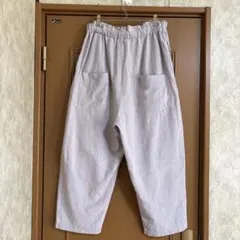 tumugu ツムグ　リネンぽってりワイドパンツ　ラベンダー　美品　日本製のサムネイル