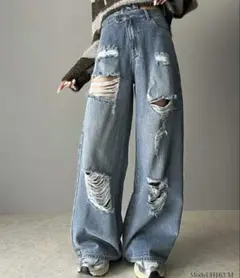 クラシカルエルフ Java ダメージワイドデニム