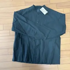 無印良品　洗いざらしオックス　スタンドカラーオーバーシャツ