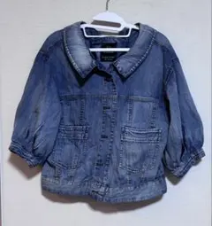 美品⭐︎W closet リボン編み上げデニムシャツ（M）