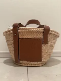 LOEWE かごバッグ ストロー ナチュラル - メルカリ