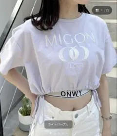 one way ワンウェイ　Tシャツ　トップス　ロゴ　ウエスト　ドロスト　半袖のサムネイル