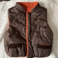 RAG MART リバーシブルダウンベスト ブラウン オレンジ110