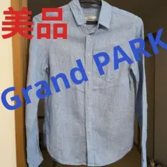 【1.2回のみ着用】Grand PARKリネンシャツ　デニム風　グランドパーク