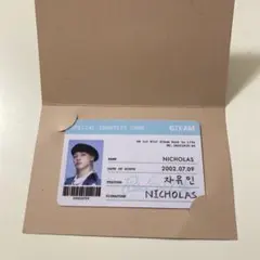 &TEAM Back to Life 韓国 POP UP IDカード　ニコラス