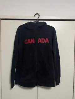 adidas カナダ ロゴ フルジップパーカー 黒 Mサイズ