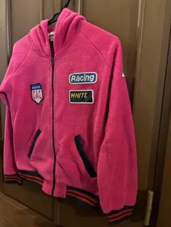 ピンク フリースジャケット Racing WHITE Trucks