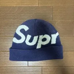 Supreme ニット帽 ビーニー ネイビーのサムネイル