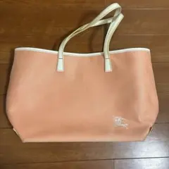 バーバリーブルーレーベル　ピンク トートバッグ