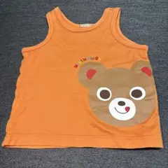 ミキハウス　MIKIHOUSE オレンジ タンクトップ 綿100%