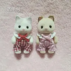 赤ちゃんお洋服　フリルサロペット2着セット　チェック①赤色桃色　ハンドメイド