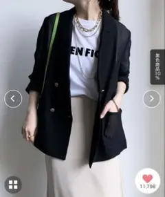 新品⭐︎メッシュダブルジャケット　FREE ブラック