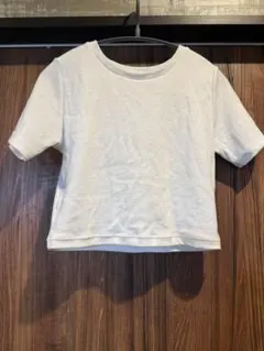 WEGO クロップド丈 半袖Tシャツ ホワイト Mサイズのサムネイル