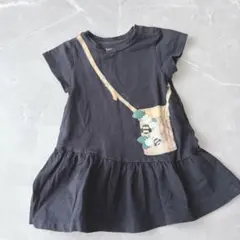 kate spade 黒 プリント ワンピース 90