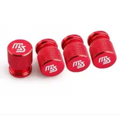 MS　レッド アルミ バルブキャップ 4個セット　マツダのサムネイル