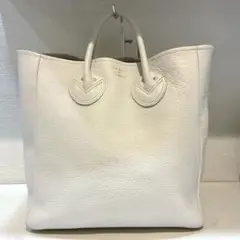 【美品】YOUNG&OLSEN エンボスドレザートート　M ホワイト