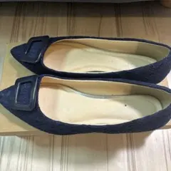 JELLY BEANS ネイビー レースパンプス 24.0cm