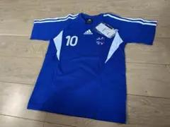 新品 adidas サッカーシャツ Tシャツ 半袖 青 10番 150