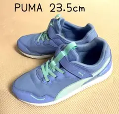 PUMAプーマ 23.5cm ラベンダー色 スニーカー キッズ 子ども 靴 青