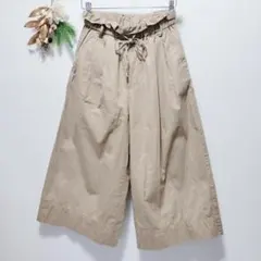 ジャーナルスタンダード ワイドパンツ ガウチョ イージー ベージュ コットン