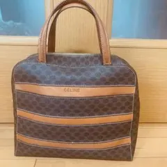 CELINE セリーヌ トートバッグ ビンテージ 本革 PVC ブラウン