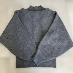 スピックアンドスパン グレー タートルネック ニット セーター