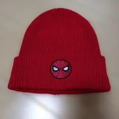 新品スパイダーマン ニット帽 レッド