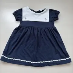 セーラーカラー ワンピース ネイビー 95cm