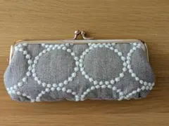 ②ミナペルホネン tambourin　ペンケース　メガネケース がま口　ポーチ