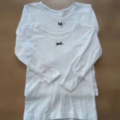 グンゼ　白い長袖肌着 2枚セット110㌢