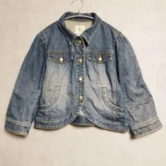 組曲 デニムジャケット レディース 春秋 羽織り カジュアル 金ボタン