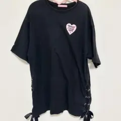 ハニーシナモン Tシャツ サイドレースアップ ブラックのサムネイル