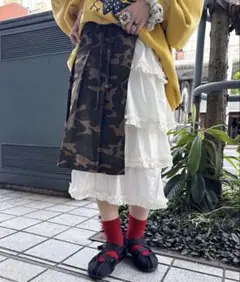 CIAOPANIC まるおさん企画 レース切替迷彩巻きスカートのサムネイル