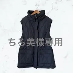 ブラックキルティングダウンベスト