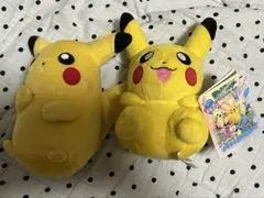 ピカチュウ　ぬいぐるみ　2つ　さわってならしてぬいぐるみ　波導の勇者編
