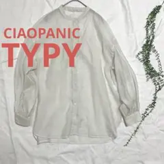 チャオパニックTYPYシアーバンドカラーシャツ
