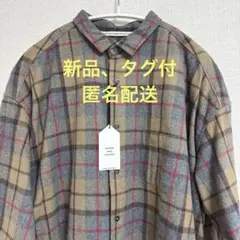 GRANDMA MAMA DAUGHTER チェック柄 ロングシャツワンピース