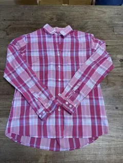 THE NORTH FACE 長袖チェックシャツ ピンク系