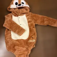 Disney babyチップ ロンパースフード付き