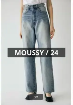 moussy HW DAMAGE LOOSE STRAIGHT / S / 24