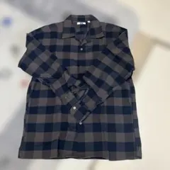 【発送可】ワイドフィットフランネルチェックシャツ（長袖）