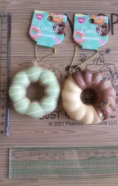スクイーズ スイーツ ドーナツ キーホルダー 2点セット
