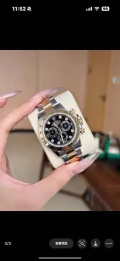 rolex メンズ クロノグラフ 腕時計 黒文字盤