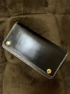 アウトレット品　トラッカーウォレット　ハンドメイド　本革　茶芯