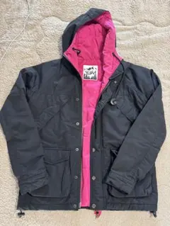 x-girl フード付きアウター 黒/ピンク　再値下げ