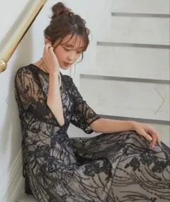 PREFERIR プレフェリール 総レース バックリボン 結婚式 パーティー